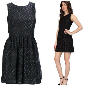 French connection shiny polkadot dress